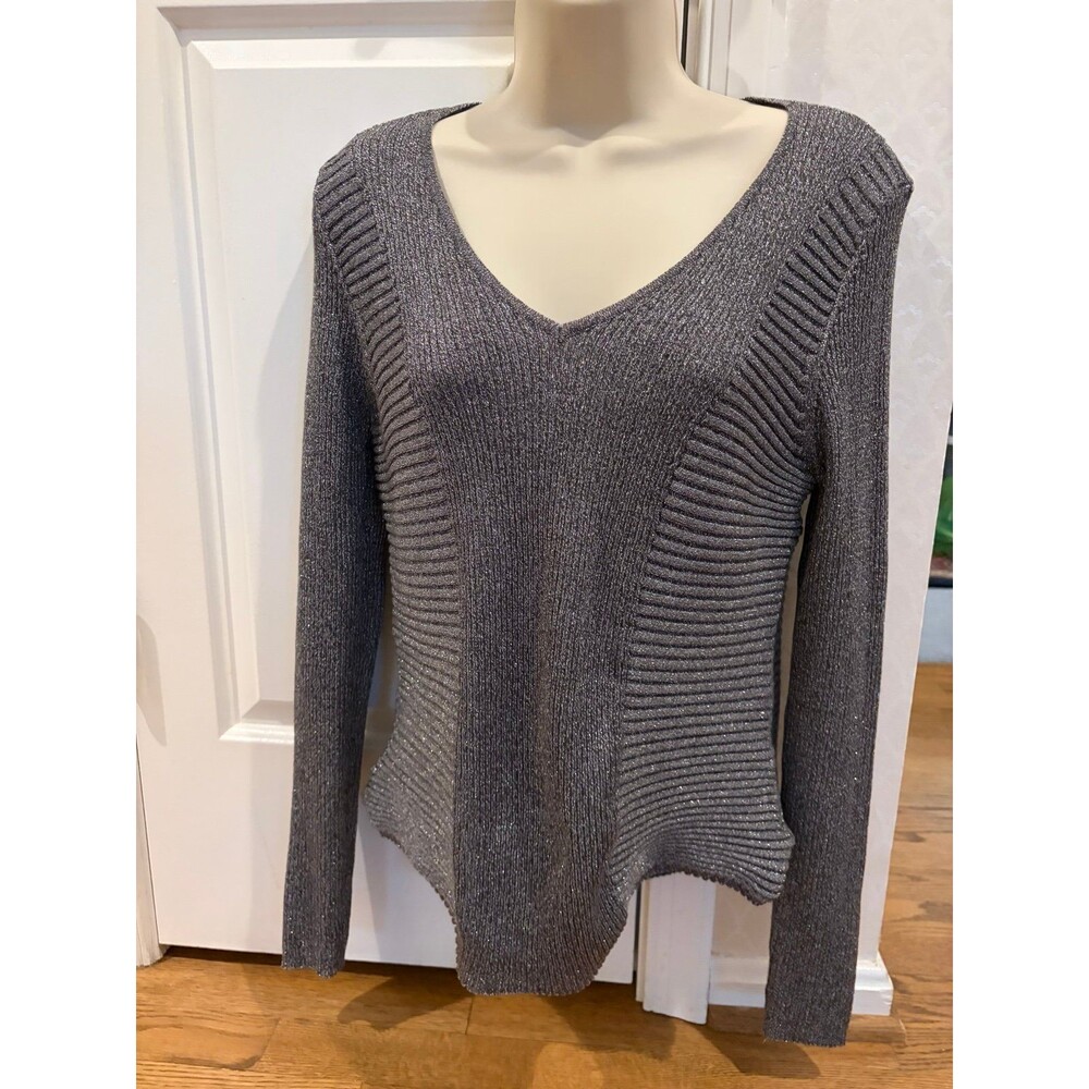 INC Metallic Sweater - L